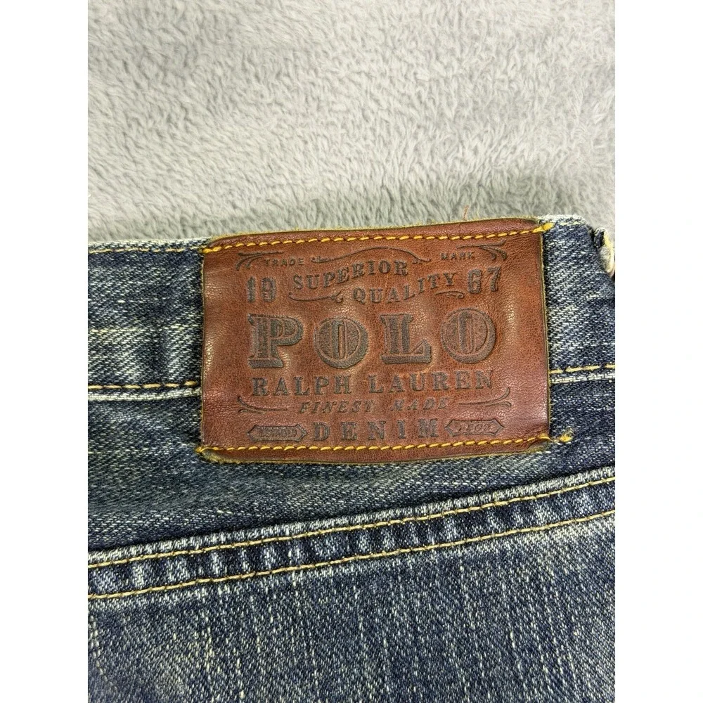 Polo Ralph Lauren Jeans Mens 38x30 Blue Cortlandt 300 Dark Wash Straight Relaxed